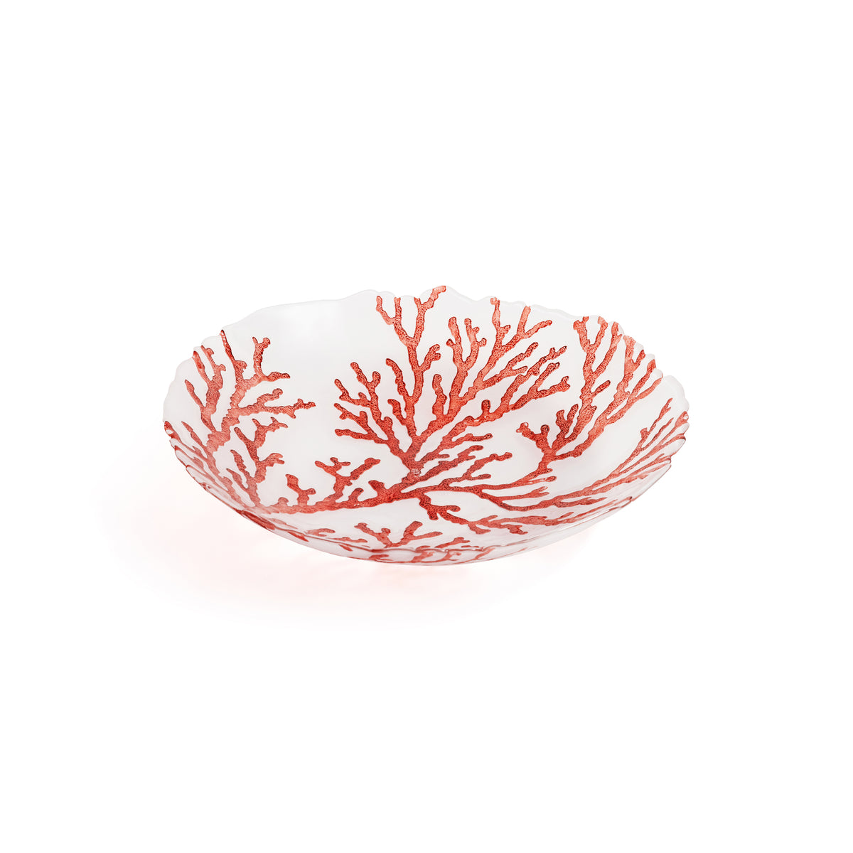 Zodax Coral Design Glass Bowls, Set of 4, Small