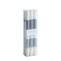 Zodax 6-Piece Modern & Festive Formal Candle Set, Silver, Pack of 2