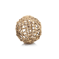 Zodax 8-Piece Water Hyacinth Twisted Fill Decorative Ball Set, 6.75"