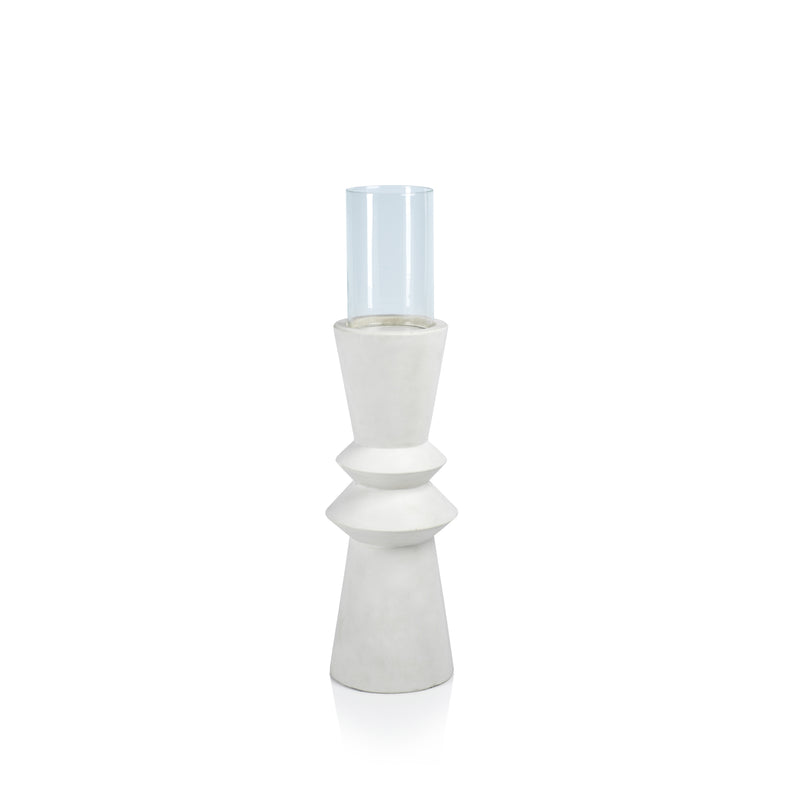 Zodax Maldives Pillar Hurricane Candle Holder, 34.5"H