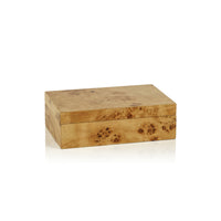 Zodax Dubbo Burl Wood Design Decorative Box, 7.75" x 5.5" x 2.5"