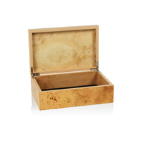 Zodax Dubbo Burl Wood Design Decorative Box, 7.75" x 5.5" x 2.5"