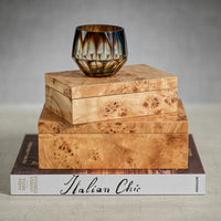 Zodax Dubbo Burl Wood Design Decorative Box, 10" x 6.5" x 2.5"