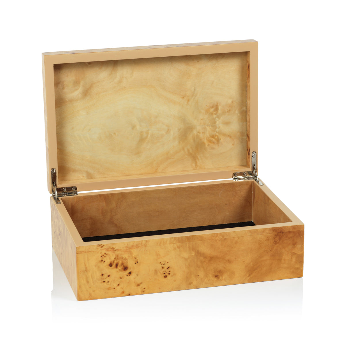 Zodax Dubbo Burl Wood Design Decorative Box, 10" x 6.5" x 2.5"