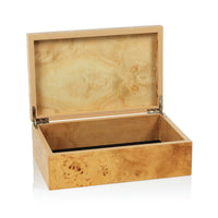 Zodax Dubbo Burl Wood Design Decorative Box, 10" x 6.5" x 2.5"