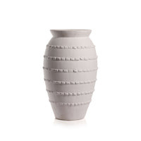 Zodax Tommaso White Earthenware Vase, 20"