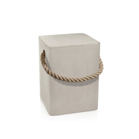 Zodax Tiziano Concrete Stool with Rope Handle,