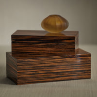 Zodax Alpertun Ebony Veneer Decorative Box, Small