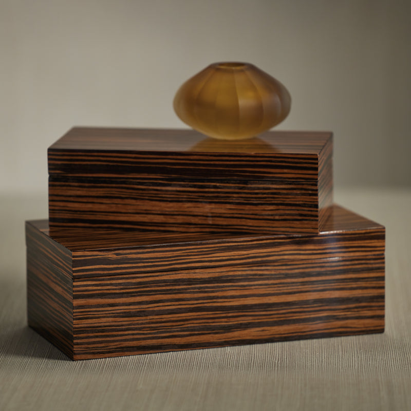 Zodax Alpertun Ebony Veneer Decorative Box, Small