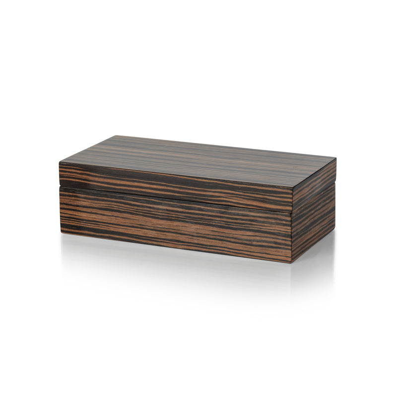 Zodax Alpertun Ebony Veneer Decorative Box, Small