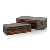Zodax Alpertun Ebony Veneer Decorative Box, Small