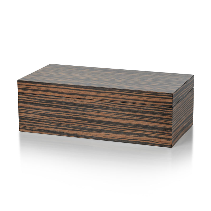Zodax Alpertun Ebony Veneer Decorative Box, Large