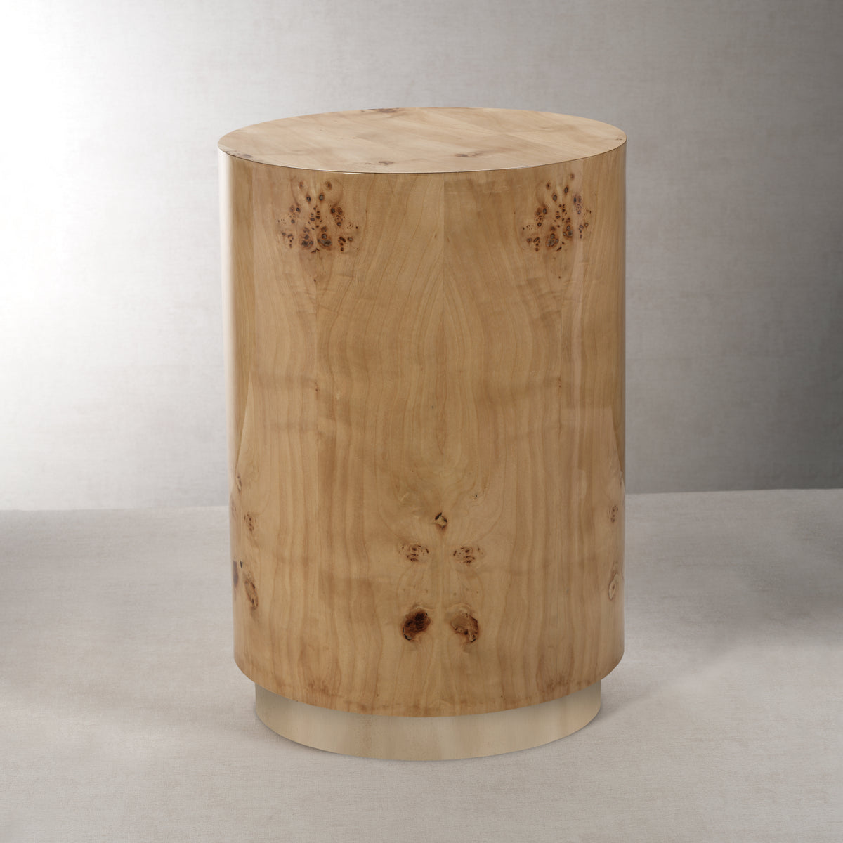 Zodax Lolita Burl Wood Veneer Stool / Table, 14" x 18.5"