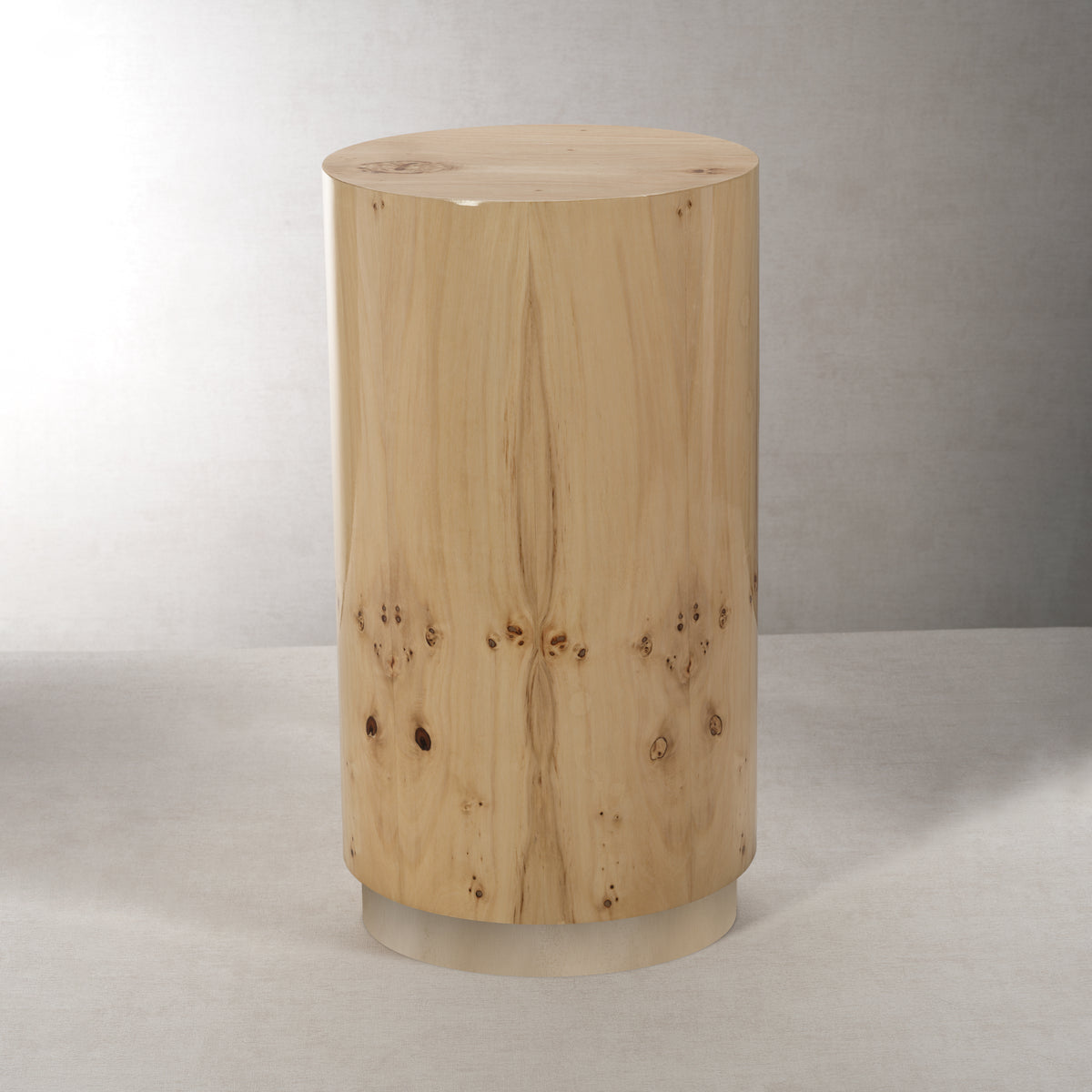 Zodax Lolita Burl Wood Veneer Stool / Table, 12" x 20"