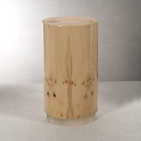 Zodax Lolita Burl Wood Veneer Stool / Table, 12" x 20"