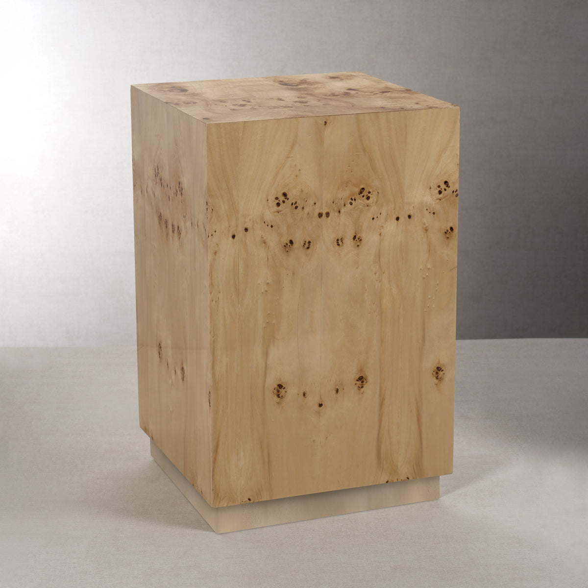 Zodax Lolita Burl Wood Veneer Stool / Table, 13" x 13" x 19"