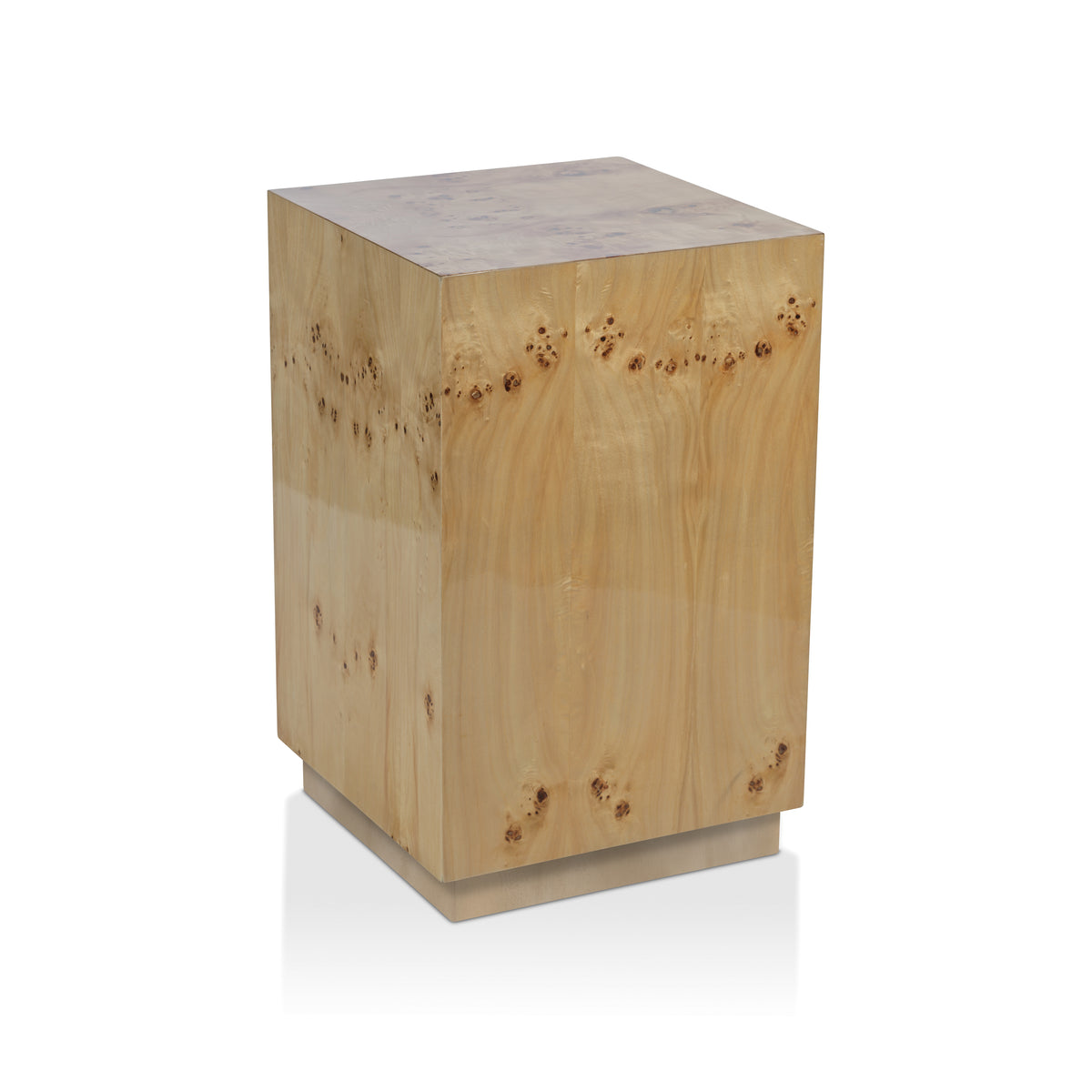 Zodax Lolita Burl Wood Veneer Stool / Table, 13" x 13" x 19"