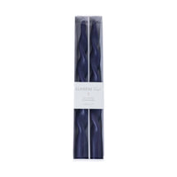 Zodax Lumière Twist Formal Taper Candles, Set of 12 – Holiday Table Décor, Twilight Indigo, 12"