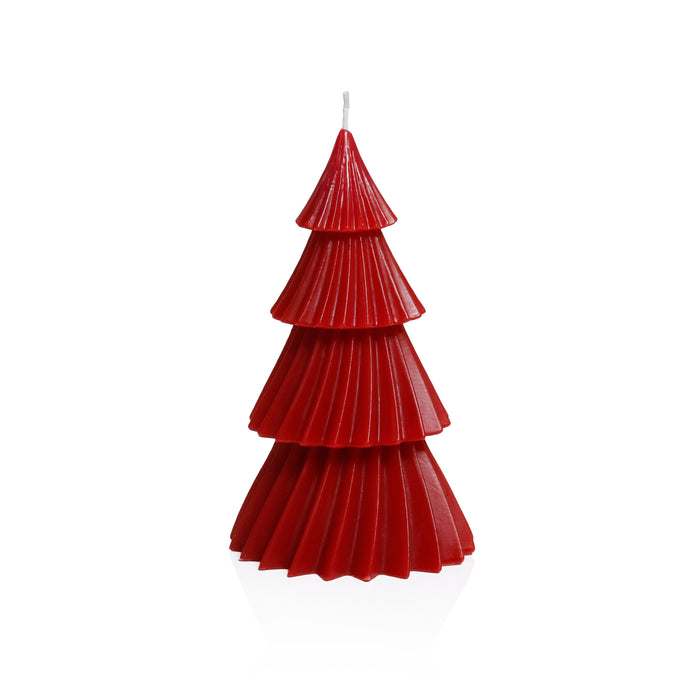 Zodax Twinkle Tree Decorative Holiday Candles, Set of 6, Red