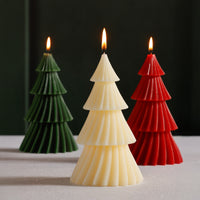 Zodax Twinkle Tree Decorative Holiday Candles, Set of 6, Green