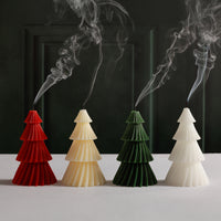 Zodax Twinkle Tree Decorative Holiday Candles, Set of 6, Green
