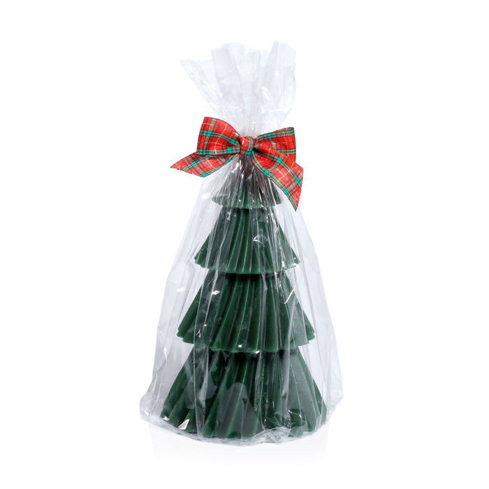Zodax Twinkle Tree Decorative Holiday Candles, Set of 6, Green