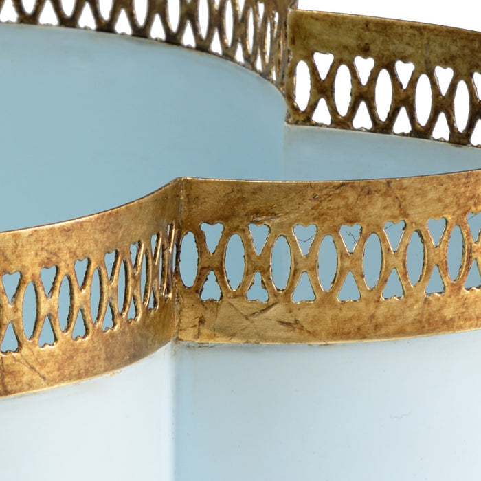 Chelsea House Tracery Cachepot - Lagoon (Sm)