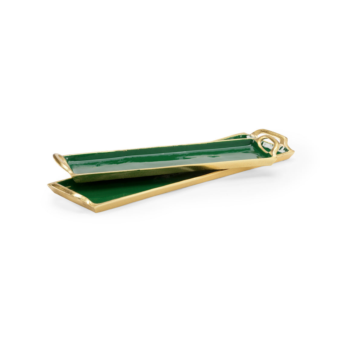 Chelsea House Emerald Enamel Trays (S2)