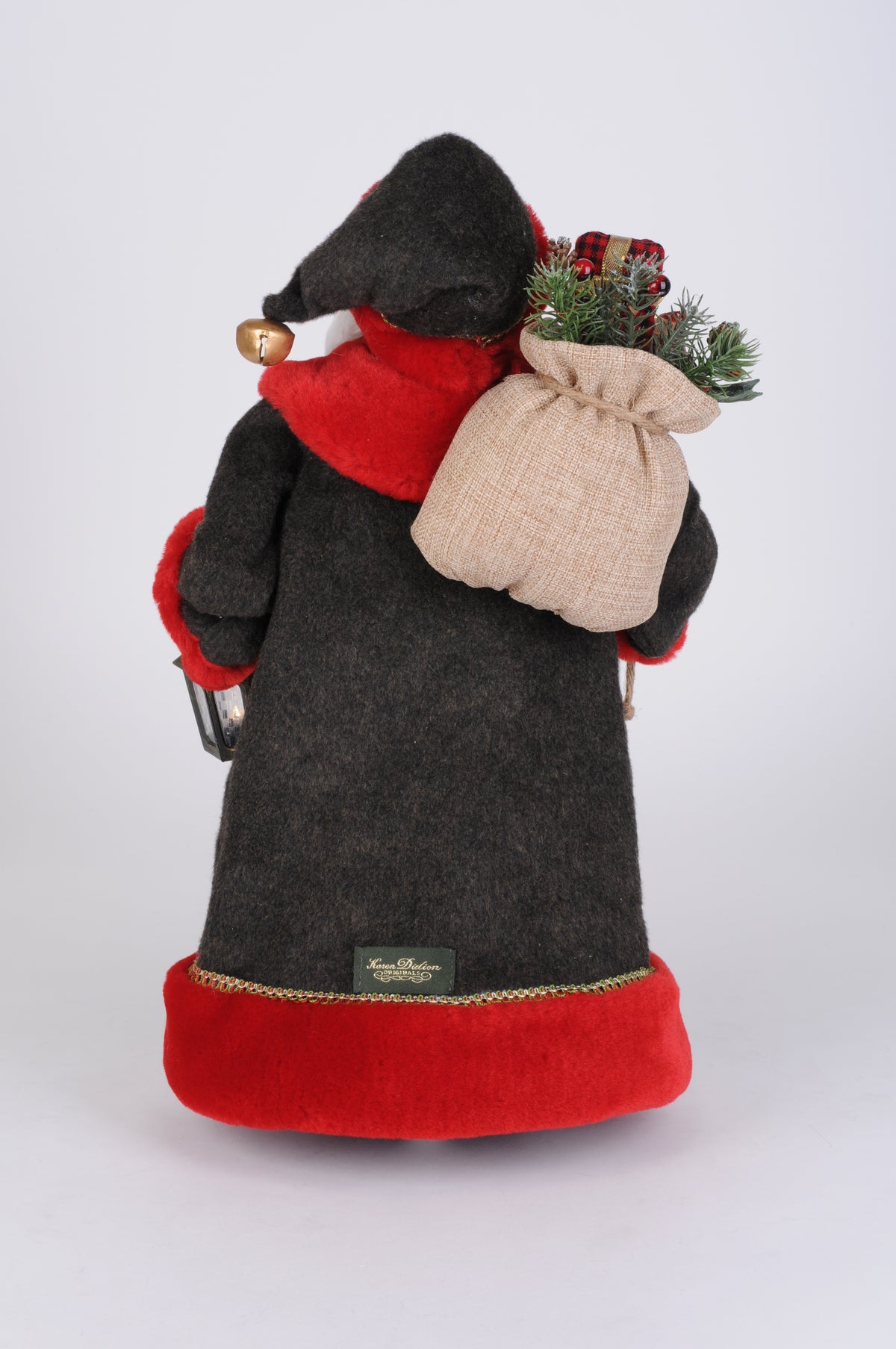 Karen Didion Lighted Cardinal Woodland Santa