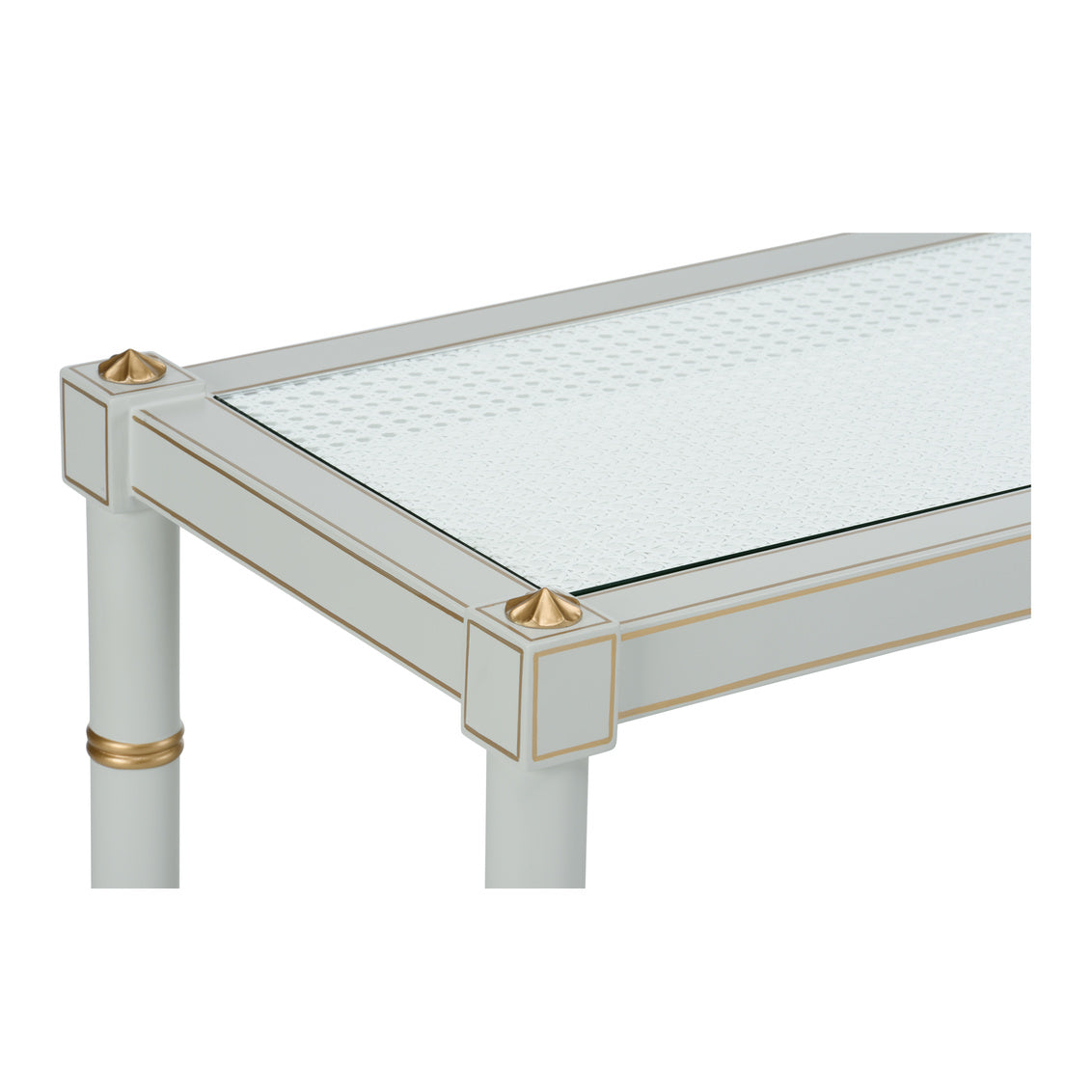 Chelsea House Conner Cane Console - Gray