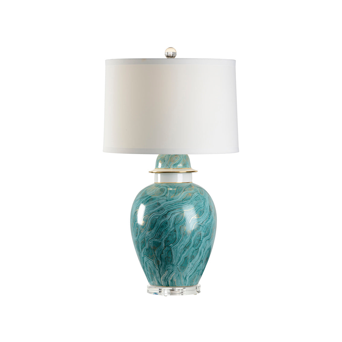 Chelsea House Green Marblized Lamp