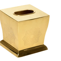 Wildwood Waved Edge Tissue Box - Brass
