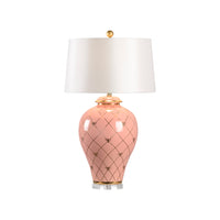 Chelsea House Ginger Jar Lamp - Coral