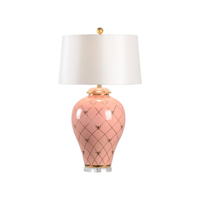 Chelsea House Ginger Jar Lamp - Coral
