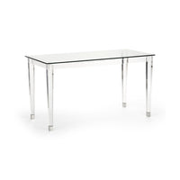Chelsea House Acrylic Denver Desk - Silver