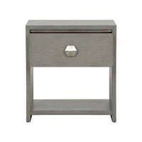 Chelsea House Moxy Bedside Table 1 Drawer - Gray