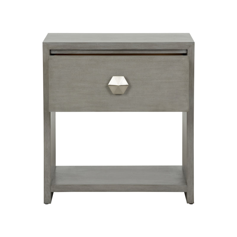 Chelsea House Moxy Bedside Table 1 Drawer - Gray