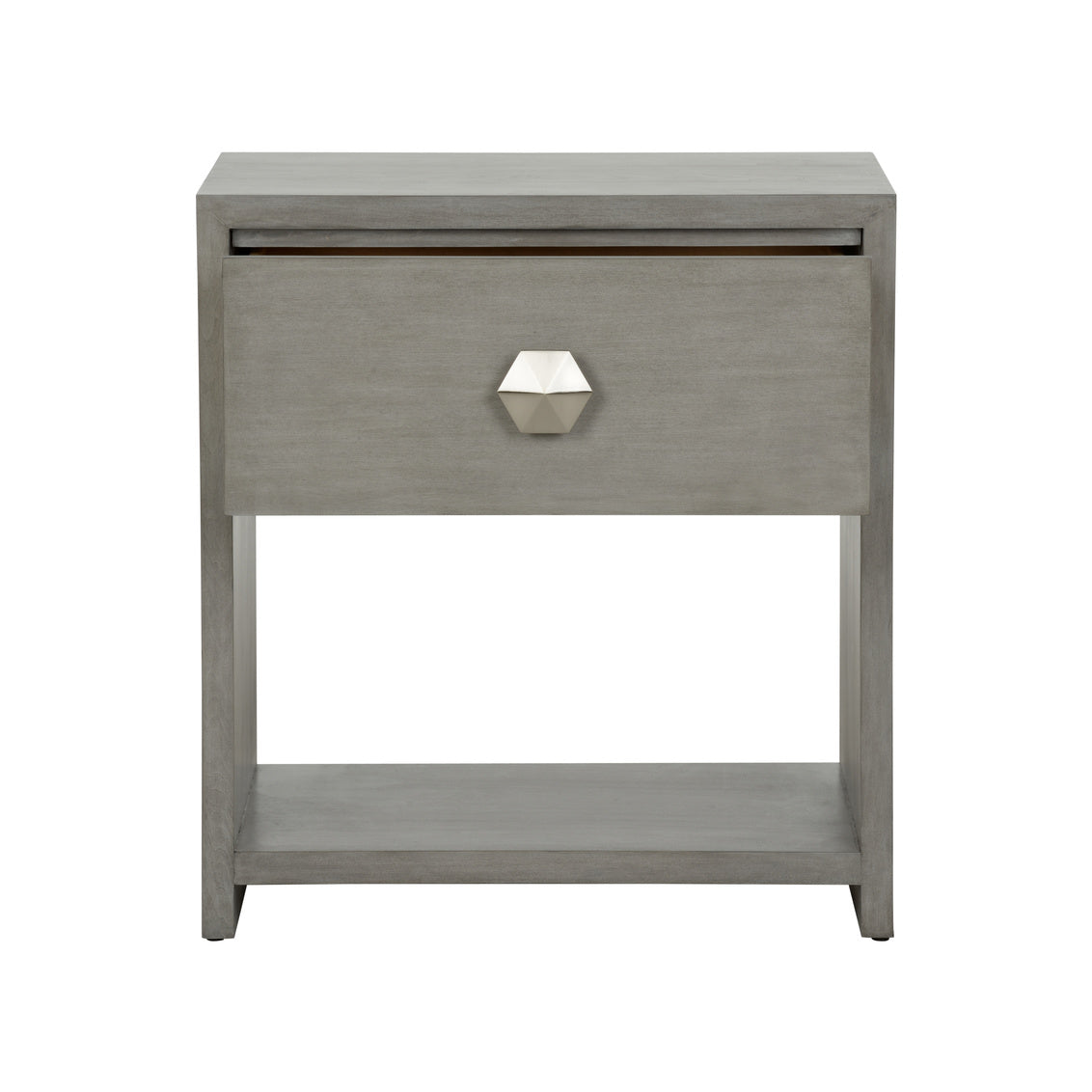 Chelsea House Moxy Bedside Table 1 Drawer - Gray