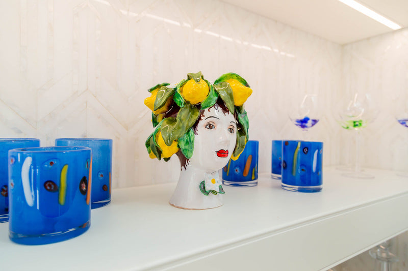 Abigails Small Ceramic Head Vase, Lemons