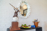 Abigails Chalet Nickel Tray with Horn Handles