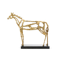 Villa & House Arabian Horse Statue, Gold Leaf