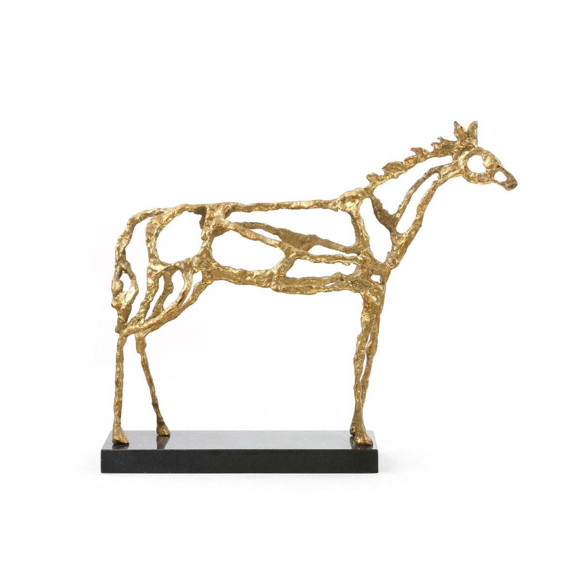 Villa & House Arabian Horse Statue, Gold Leaf