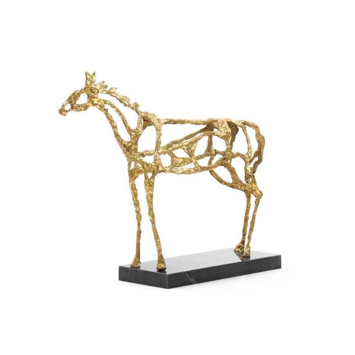 Villa & House Arabian Horse Statue, Gold Leaf