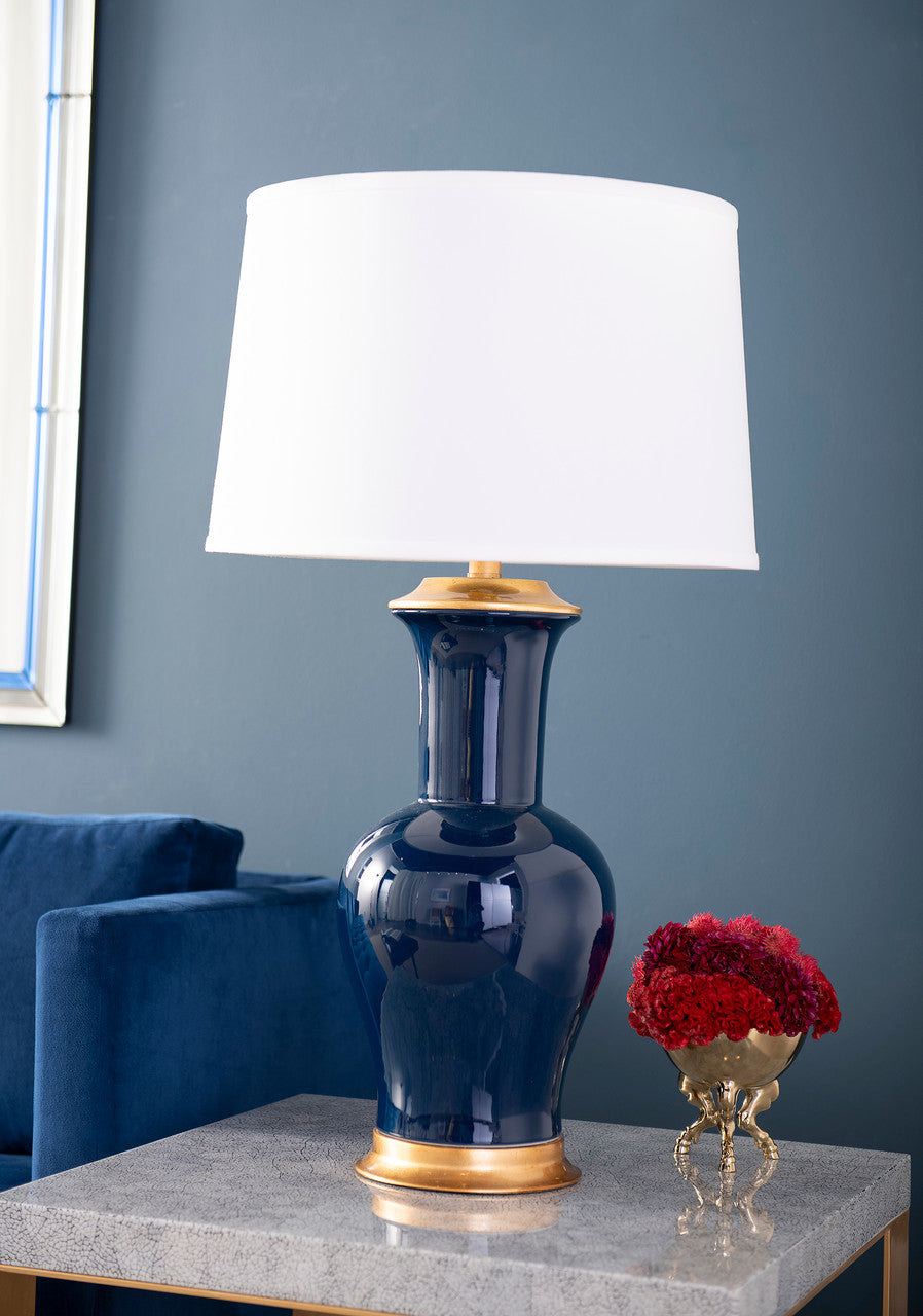 Villa & House Acacia Lamp Without Shade, Navy Blue