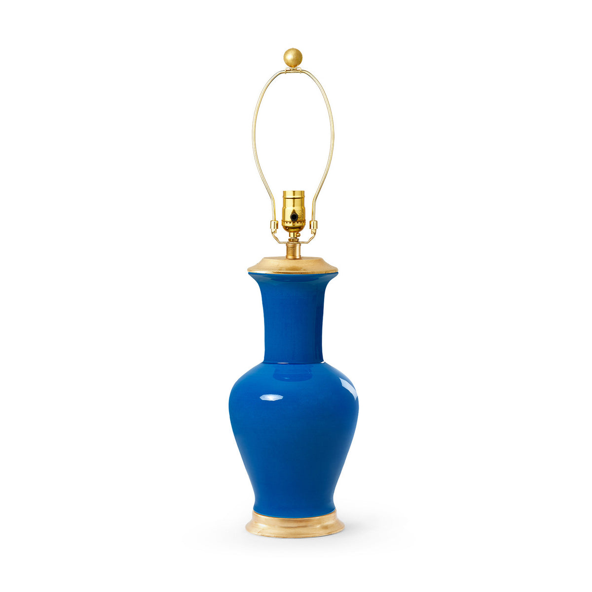 Villa & House Acacia Lamp Without Shade, Peacock Blue