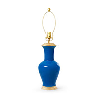 Villa & House Acacia Lamp Without Shade, Peacock Blue
