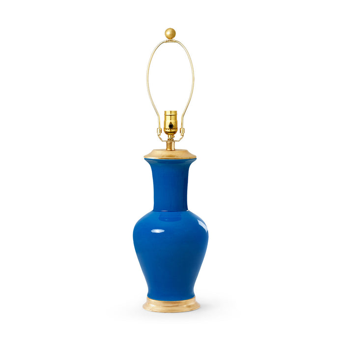 Villa & House Acacia Lamp Without Shade, Peacock Blue