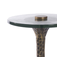 Villa & House Archer Accent Table, Antique Brass