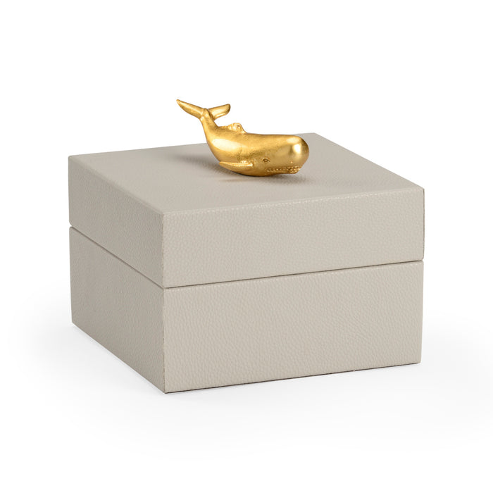 Chelsea House Whale Handle Box - Gray