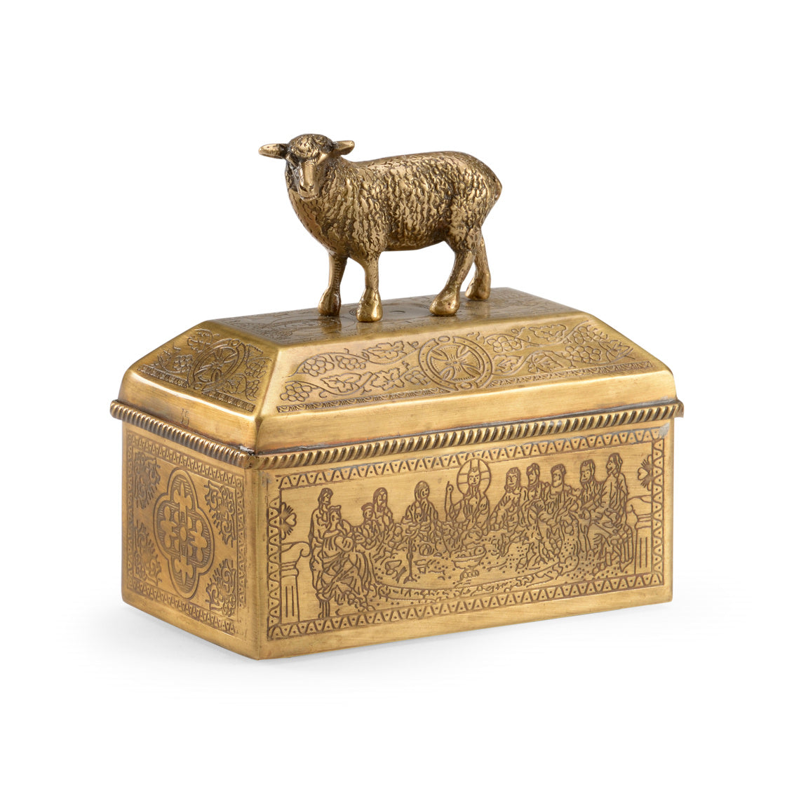 Wildwood Lamb Brass Box